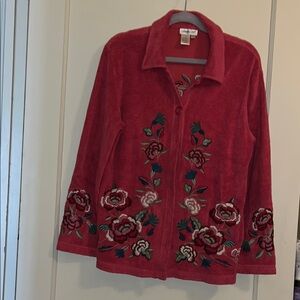 Coldwater Creek.  Floral Embroidered Jacket